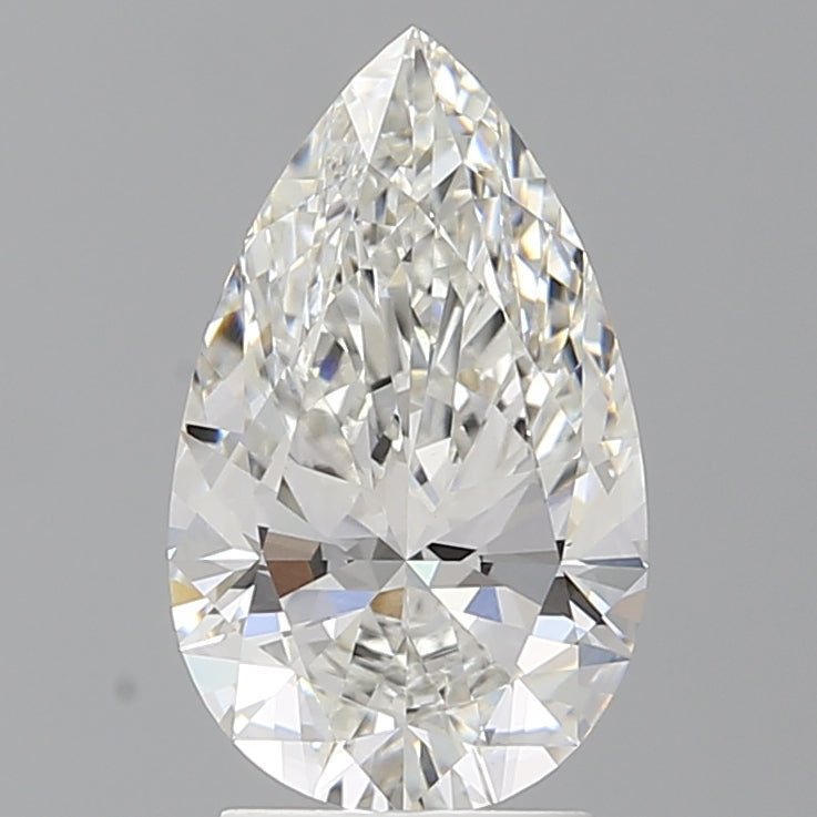 2.60 Carat Pear Shaped, Ideal Cut, F Color, VVS2 Clarity, IGI Certified Lab Grown Diamond