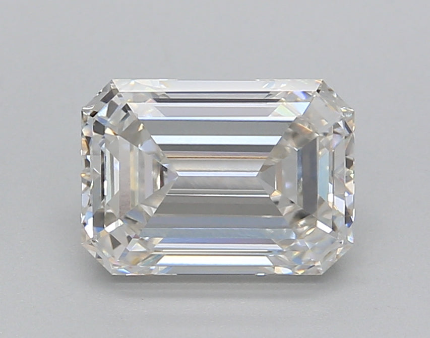 2.02 Carat Emerald Shaped, Ideal Cut, F Color, VVS2 Clarity, IGI Certified Lab Grown Diamond