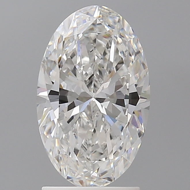 2.10 Carat Oval Shaped, Ideal Cut, F Color, VVS2 Clarity, IGI Certified Lab Grown Diamond