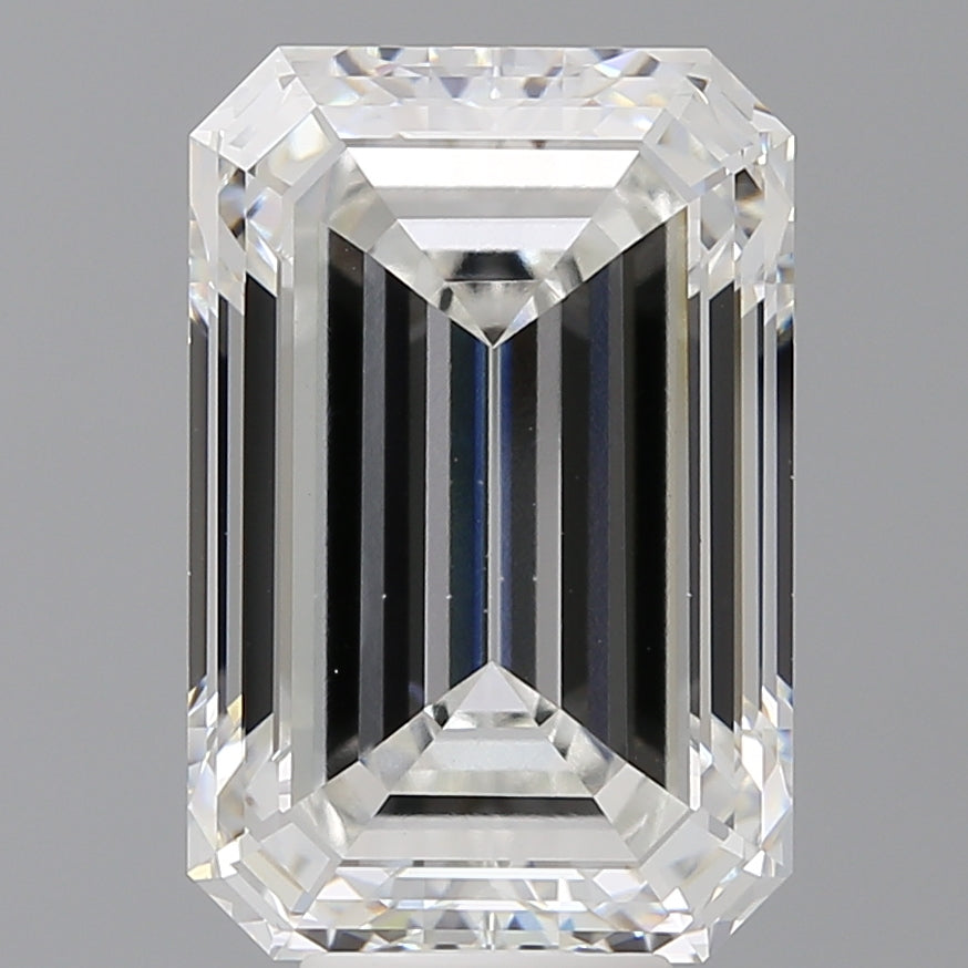 9.08 Carat Emerald Shaped, Excellent Cut, F Color, VS1 Clarity, IGI Certified Lab Grown Diamond