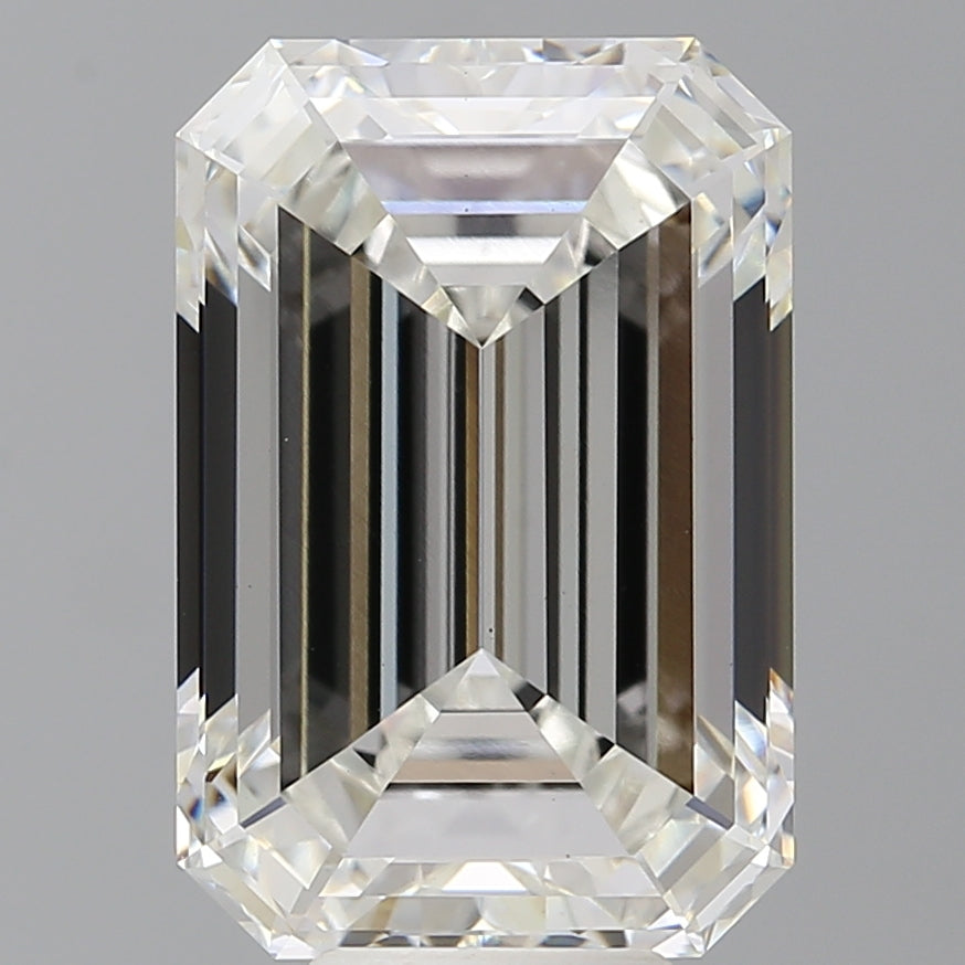 9.08 Carat Emerald Shaped, Ideal Cut, F Color, VS1 Clarity, IGI Certified Lab Grown Diamond