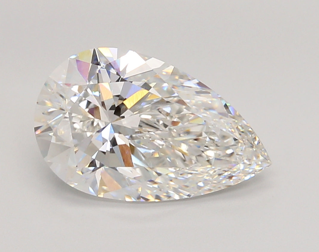 3.53 Carat Pear Shaped, Ideal Cut, E Color, VS1 Clarity, IGI Certified Lab Grown Diamond