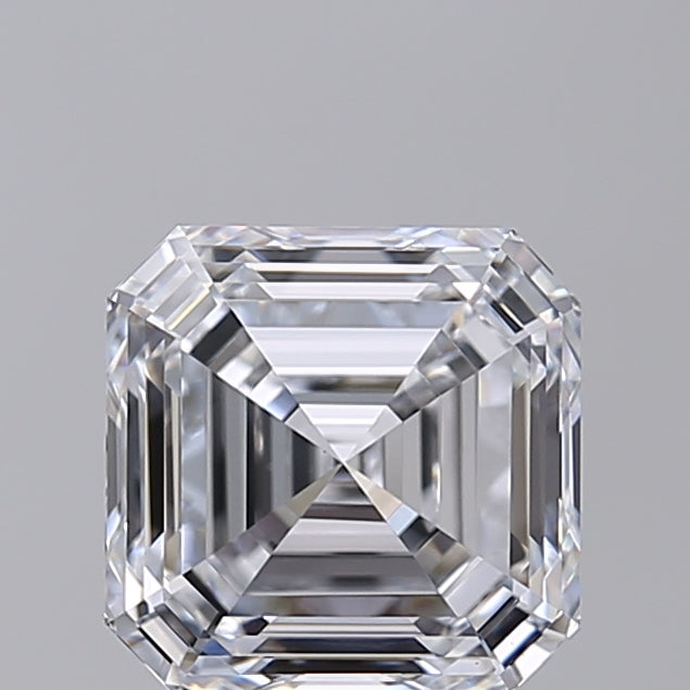 2.09 Carat Asscher Shaped, Excellent Cut, D Color, VS1 Clarity, IGI Certified Lab Grown Diamond