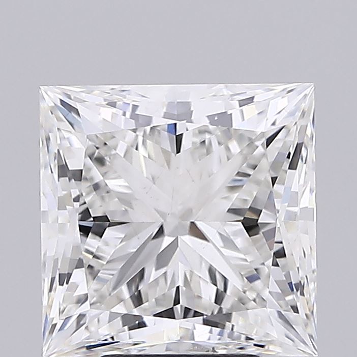 5.04 Carat Princess Shaped, Ideal Cut, F Color, VS1 Clarity, IGI Certified Lab Grown Diamond