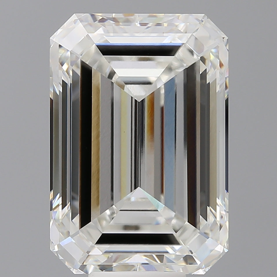 12.51 Carat Emerald Shaped, Ideal Cut, F Color, VVS2 Clarity, IGI Certified Lab Grown Diamond