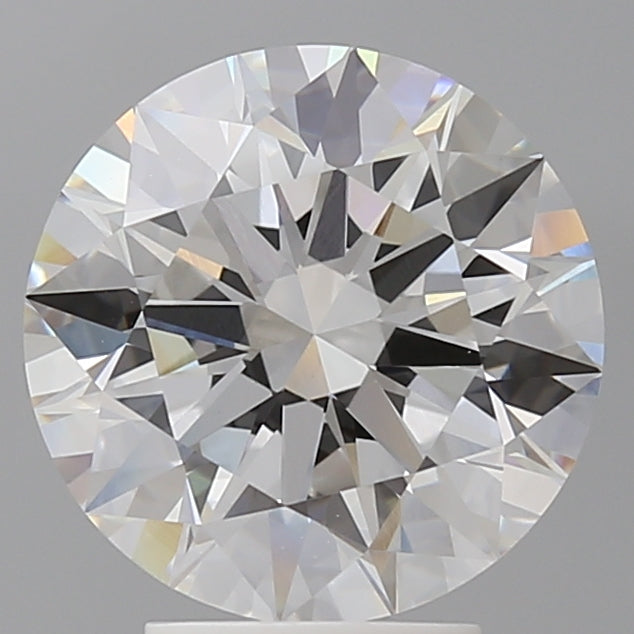 4.04 Carat Round Shaped, Ideal Cut, E Color, VVS2 Clarity, IGI Certified Lab Grown Diamond