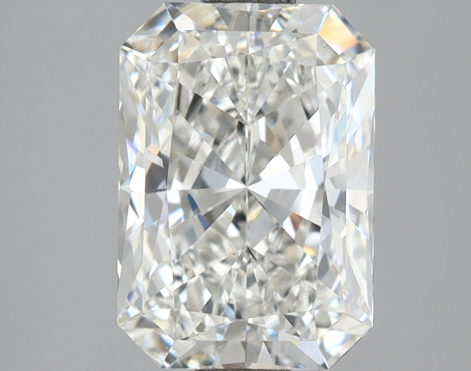 2.54 Carat Radiant Shaped, Ideal Cut, F Color, VVS2 Clarity, IGI Certified Lab Grown Diamond