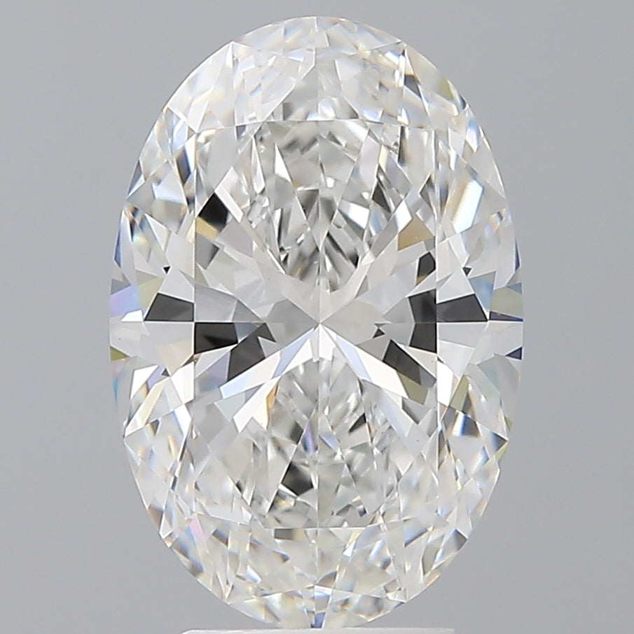 4.10 Carat Oval Shaped, Ideal Cut, F Color, VVS2 Clarity, IGI Certified Lab Grown Diamond