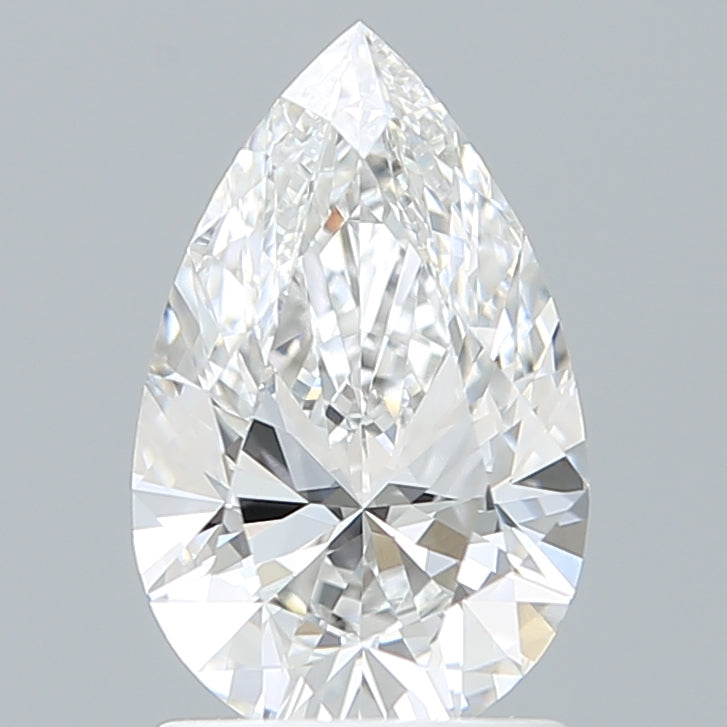1.53 Carat Pear Shaped, Excellent Cut, D Color, VVS2 Clarity, IGI Certified Lab Grown Diamond