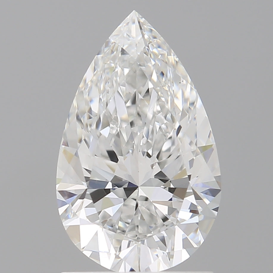 1.53 Carat Pear Shaped, Ideal Cut, E Color, VS1 Clarity, IGI Certified Lab Grown Diamond