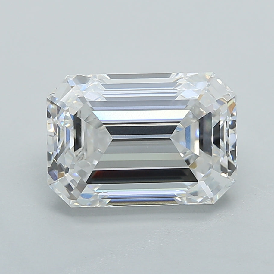 3.04 Carat Emerald Shaped, Ideal Cut, D Color, VS1 Clarity, IGI Certified Lab Grown Diamond