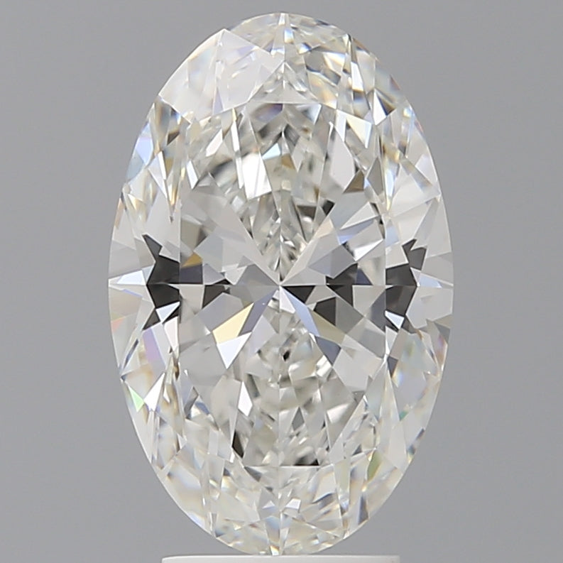 4.10 Carat Oval Shaped, Ideal Cut, F Color, VVS2 Clarity, IGI Certified Lab Grown Diamond