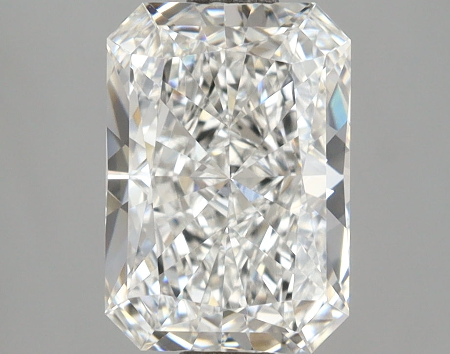 2.58 Carat Radiant Shaped, Ideal Cut, F Color, VVS2 Clarity, IGI Certified Lab Grown Diamond