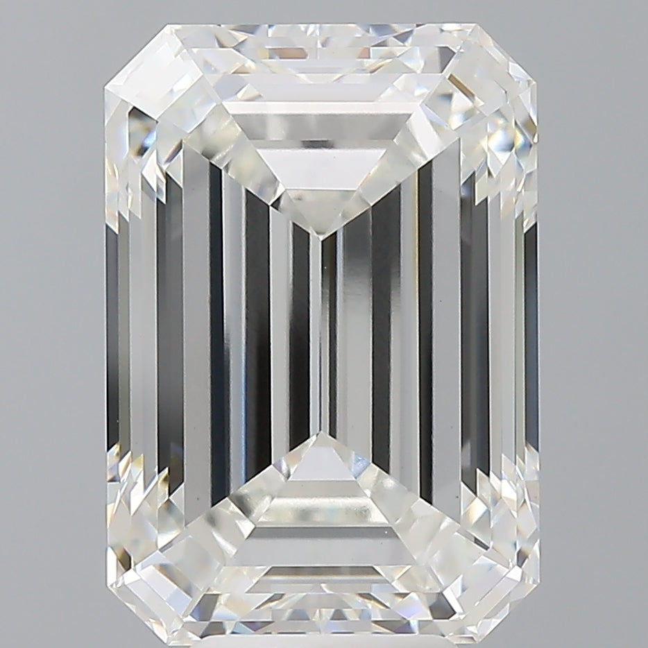8.09 Carat Emerald Shaped, Ideal Cut, F Color, VVS2 Clarity, IGI Certified Lab Grown Diamond