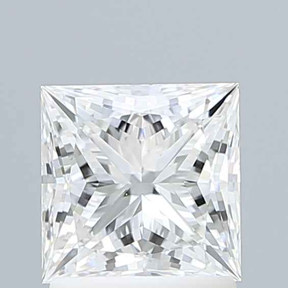1.58 Carat Princess Shaped, Ideal Cut, E Color, VVS2 Clarity, IGI Certified Lab Grown Diamond