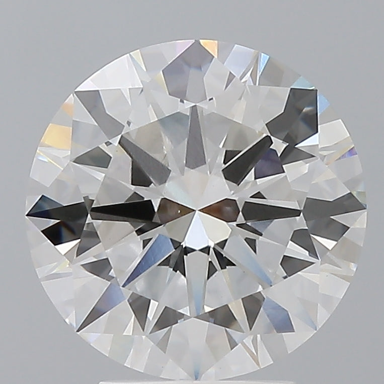 4.05 Carat Round Shaped, Ideal Cut, F Color, VVS2 Clarity, IGI Certified Lab Grown Diamond