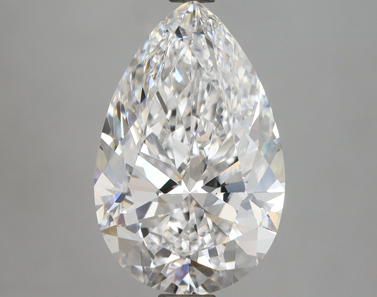 4.41 Carat Pear Shaped, Ideal Cut, D Color, VVS1 Clarity, IGI Certified Lab Grown Diamond