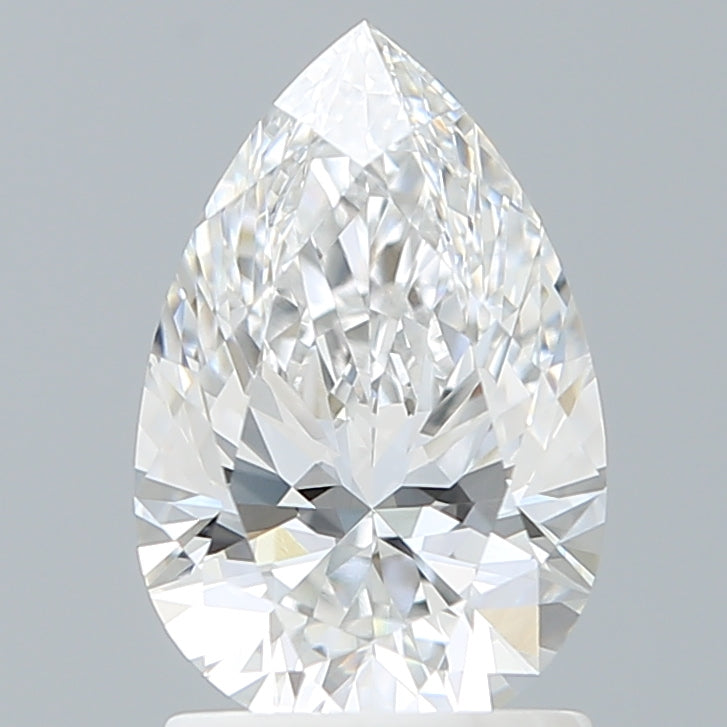 1.59 Carat Pear Shaped, Ideal Cut, E Color, VVS2 Clarity, IGI Certified Lab Grown Diamond