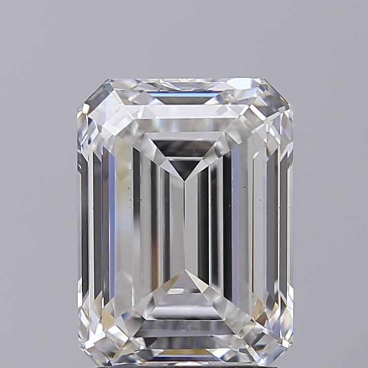 2.68 Carat Emerald Shaped, Ideal Cut, G Color, VS1 Clarity, GIA Certified Lab Grown Diamond