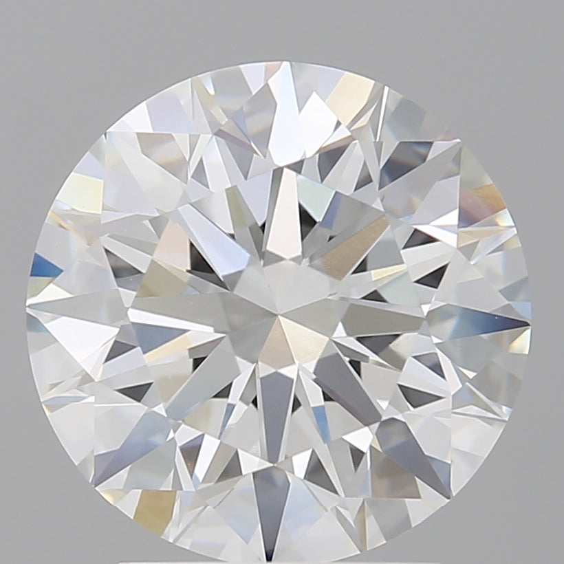 3.07 Carat Round Shaped, Ideal Cut, F Color, VVS2 Clarity, IGI Certified Lab Grown Diamond