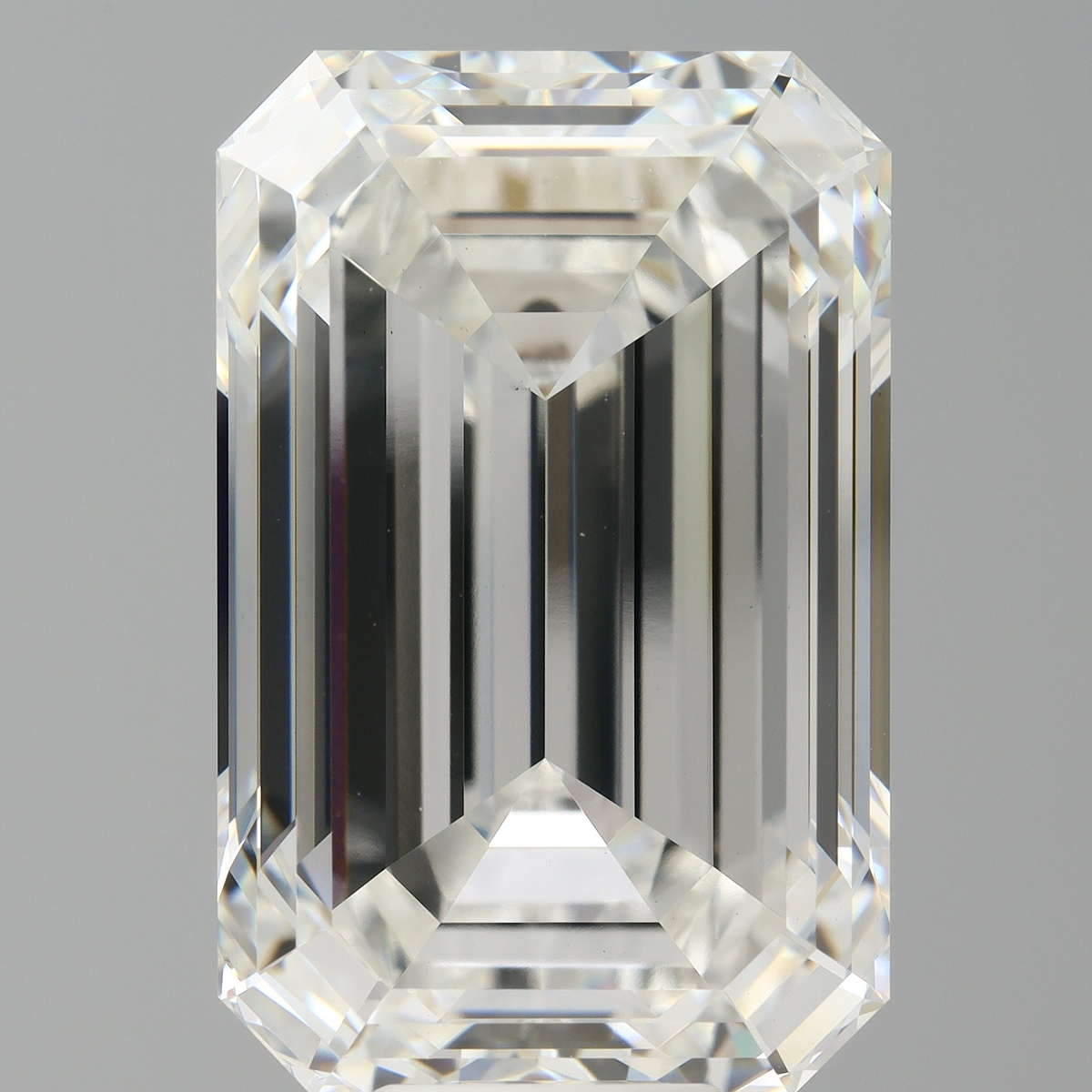 14.06 Carat Emerald Shaped, Ideal Cut, F Color, VVS2 Clarity, IGI Certified Lab Grown Diamond