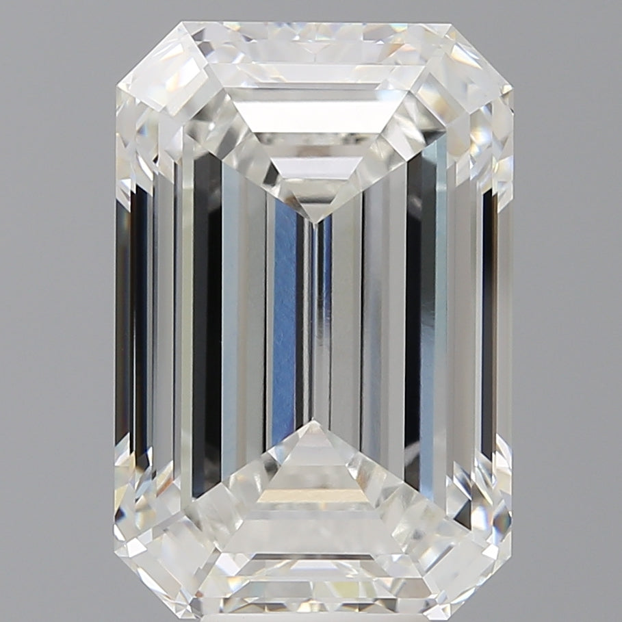 10.59 Carat Emerald Shaped, Ideal Cut, F Color, VVS2 Clarity, IGI Certified Lab Grown Diamond