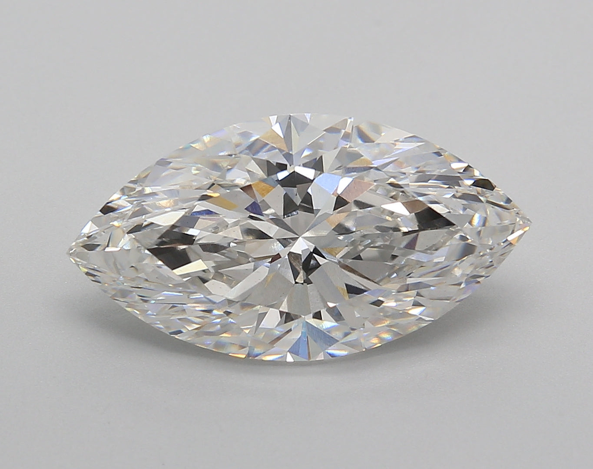 5.02 Carat Marquise Shaped, Excellent Cut, E Color, VS1 Clarity, IGI Certified Lab Grown Diamond