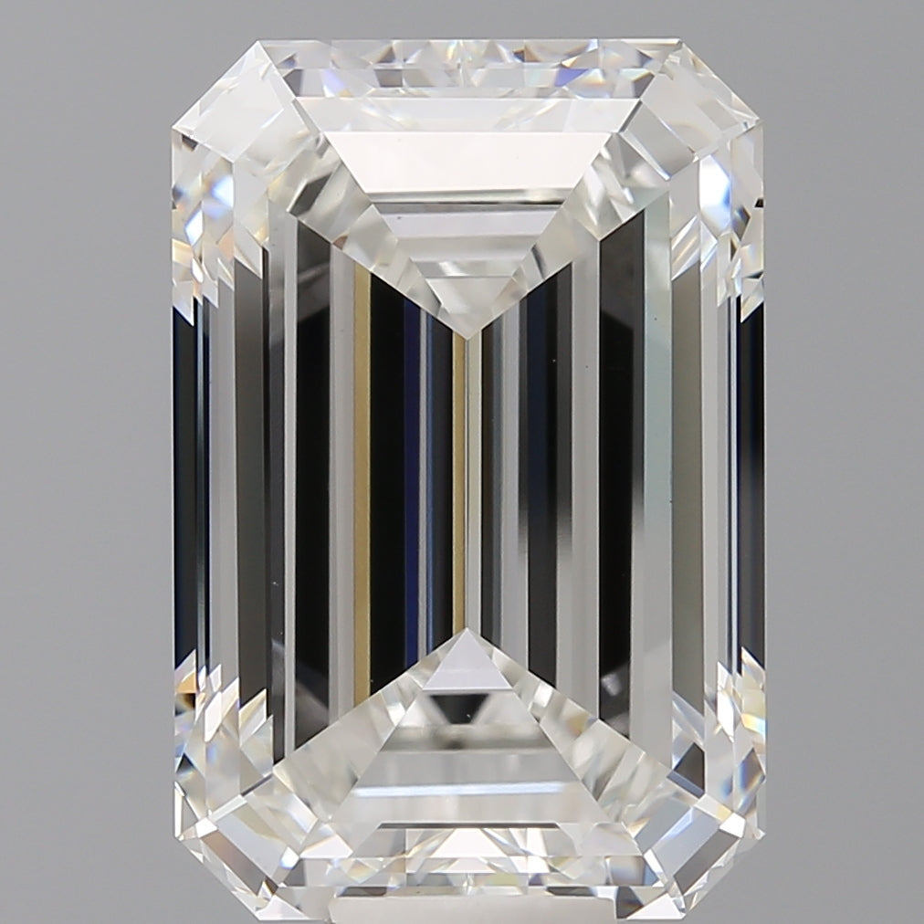 14.54 Carat Emerald Shaped, Ideal Cut, F Color, VVS2 Clarity, IGI Certified Lab Grown Diamond