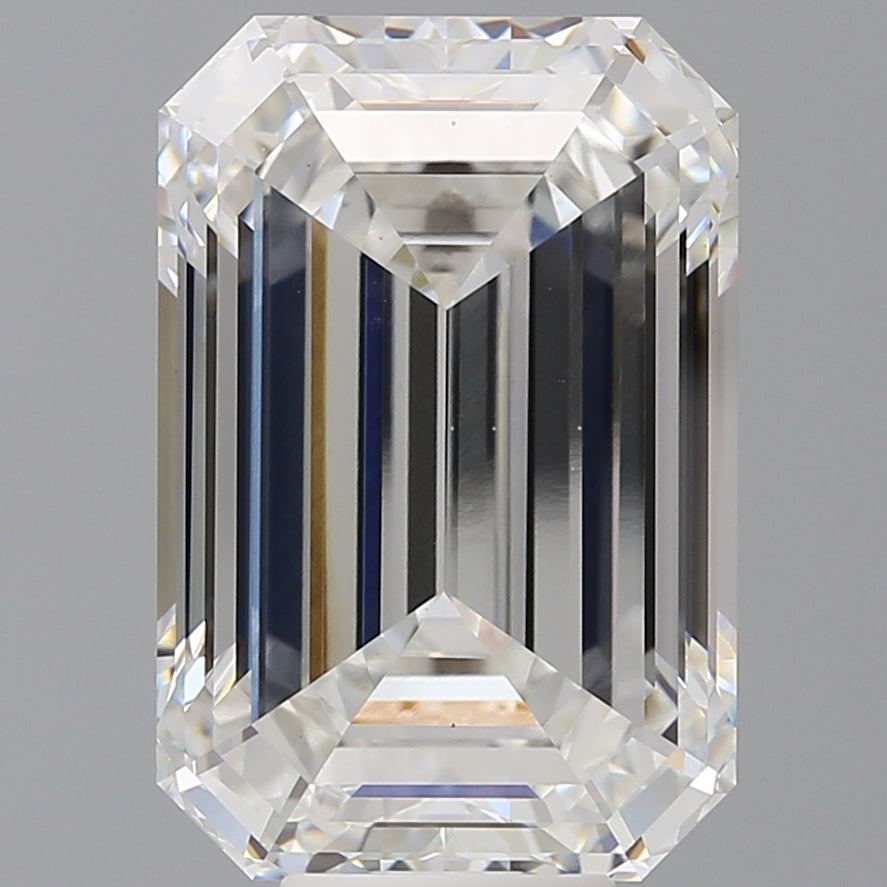 10.57 Carat Emerald Shaped, Ideal Cut, F Color, VS1 Clarity, IGI Certified Lab Grown Diamond