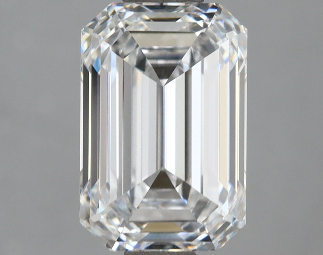 2.55 Carat Emerald Shaped, Ideal Cut, D Color, VVS1 Clarity, IGI Certified Lab Grown Diamond