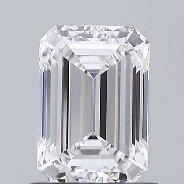 1.00 Carat Emerald Shaped, Ideal Cut, D Color, FL Clarity, IGI Certified Lab Grown Diamond