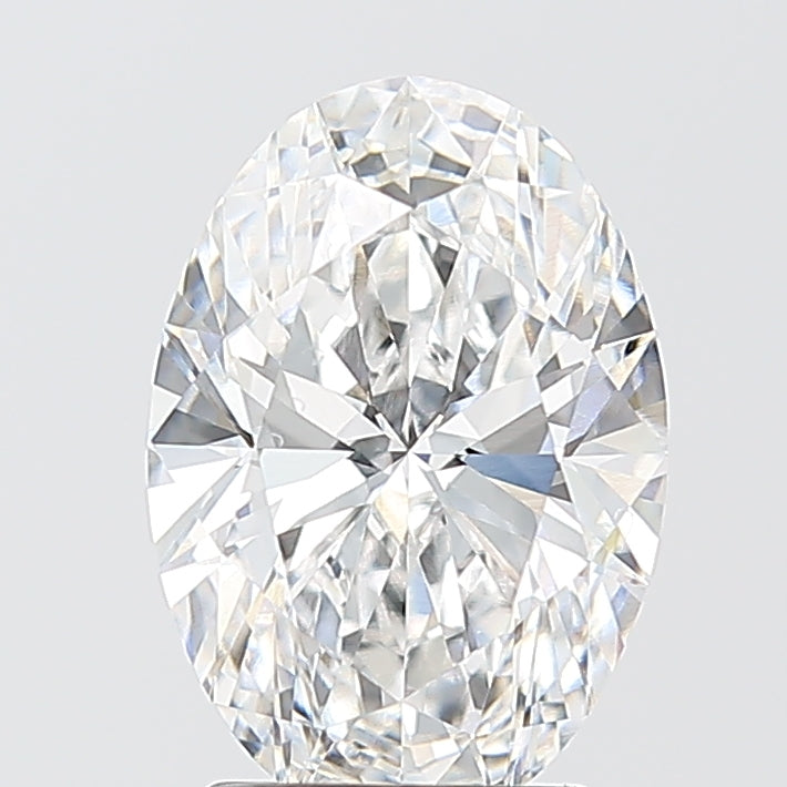 2.06 Carat Oval Shaped, Ideal Cut, D Color, VVS2 Clarity, IGI Certified Lab Grown Diamond