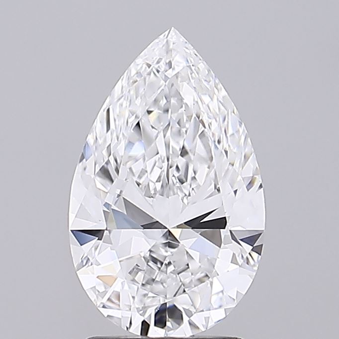 2.04 Carat Pear Shaped, Ideal Cut, D Color, IF Clarity, IGI Certified Lab Grown Diamond