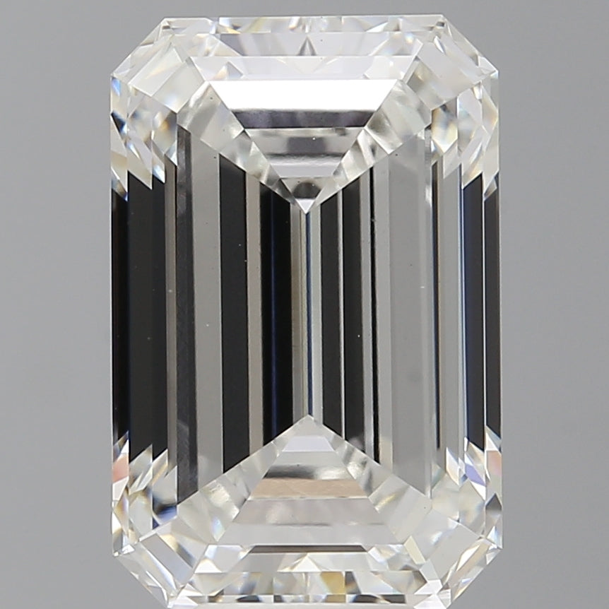 9.07 Carat Emerald Shaped, Ideal Cut, F Color, VVS2 Clarity, IGI Certified Lab Grown Diamond