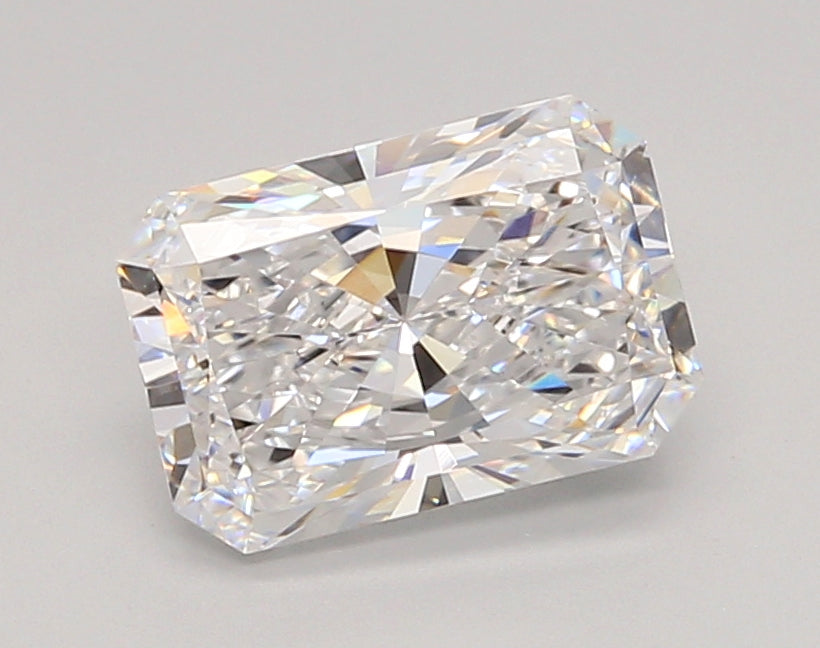 2.06 Carat Radiant Shaped, Ideal Cut, D Color, VVS1 Clarity, IGI Certified Lab Grown Diamond
