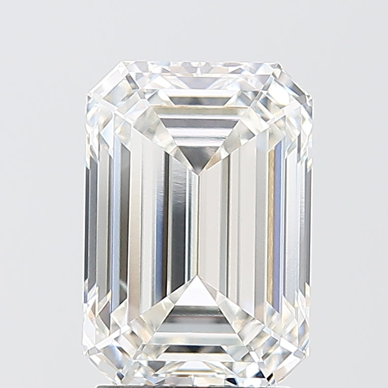 3.10 Carat Emerald Shaped, Ideal Cut, F Color, VVS2 Clarity, IGI Certified Lab Grown Diamond