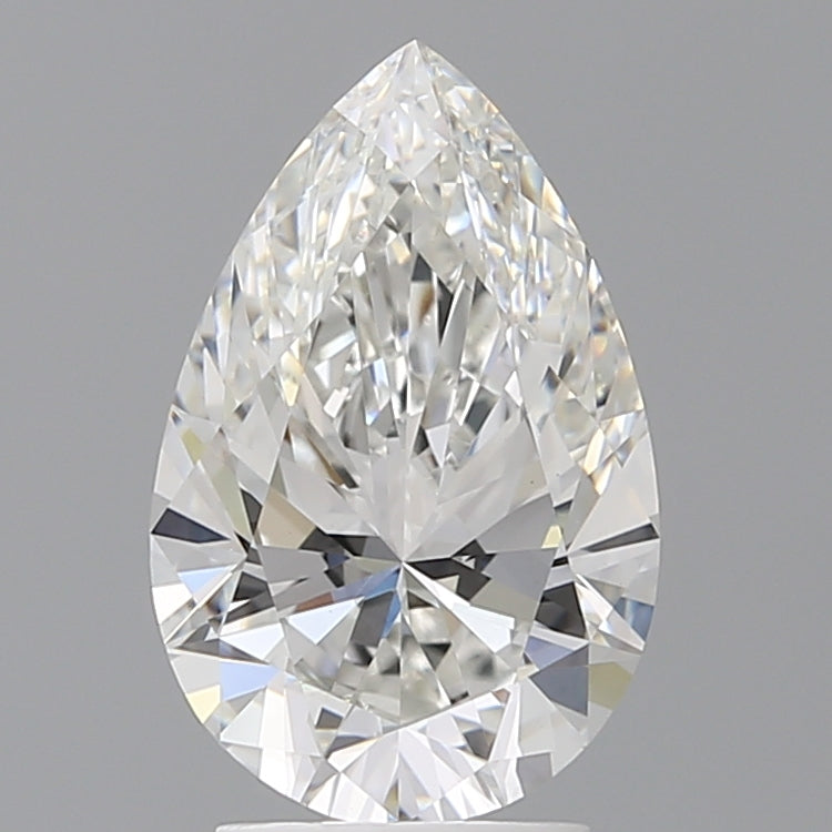 3.06 Carat Pear Shaped, Ideal Cut, F Color, VVS2 Clarity, IGI Certified Lab Grown Diamond