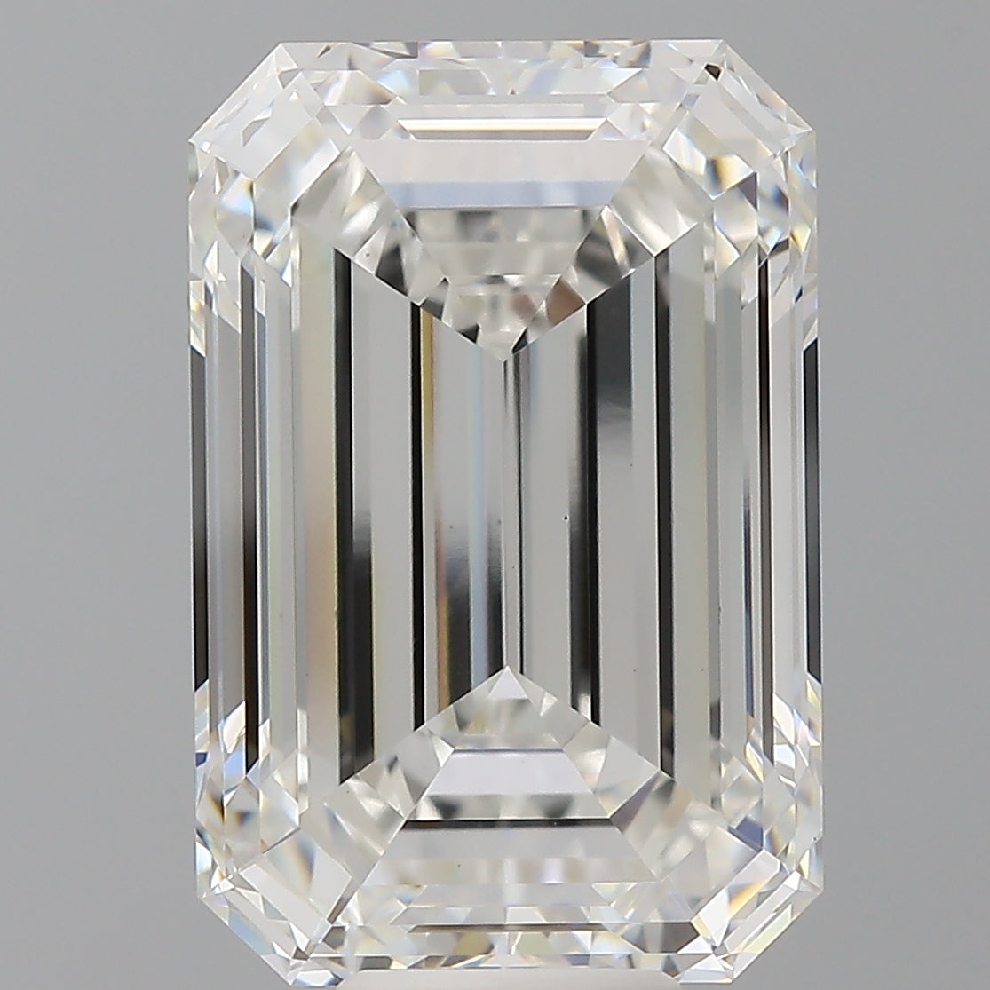 12.07 Carat Emerald Shaped, Ideal Cut, F Color, VVS2 Clarity, IGI Certified Lab Grown Diamond