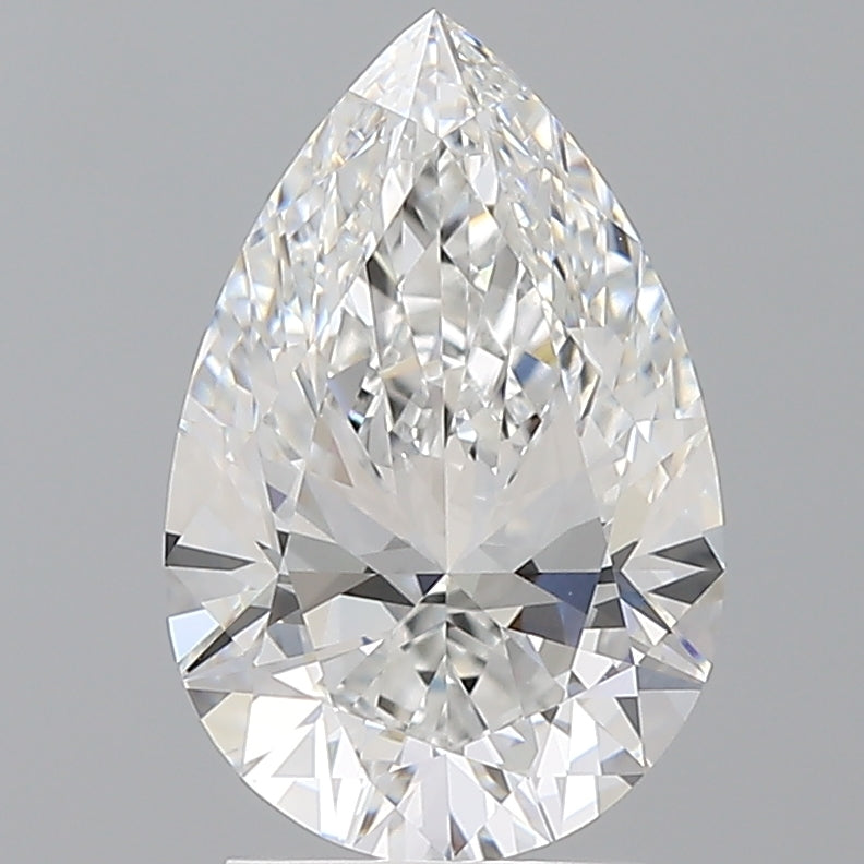 2.53 Carat Pear Shaped, Ideal Cut, E Color, VVS2 Clarity, IGI Certified Lab Grown Diamond