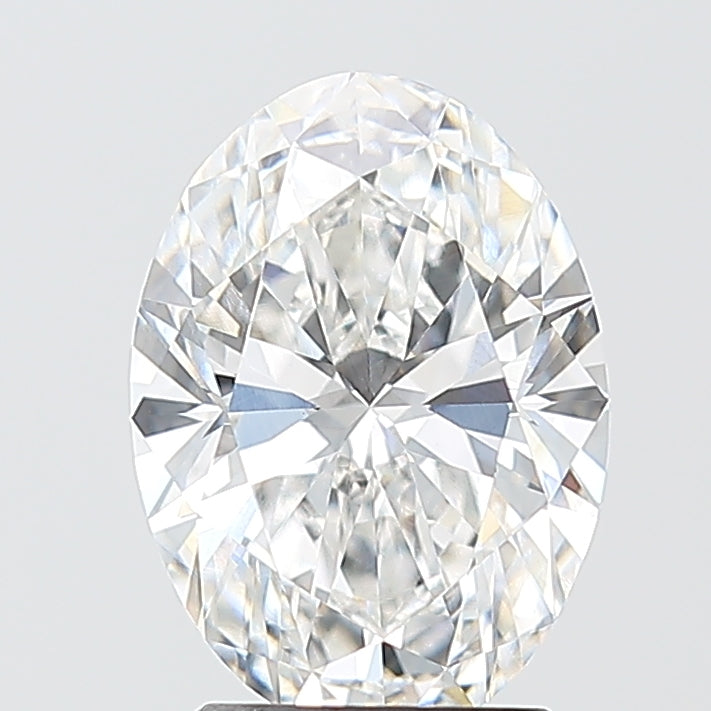 2.10 Carat Oval Shaped, Ideal Cut, D Color, VVS2 Clarity, IGI Certified Lab Grown Diamond