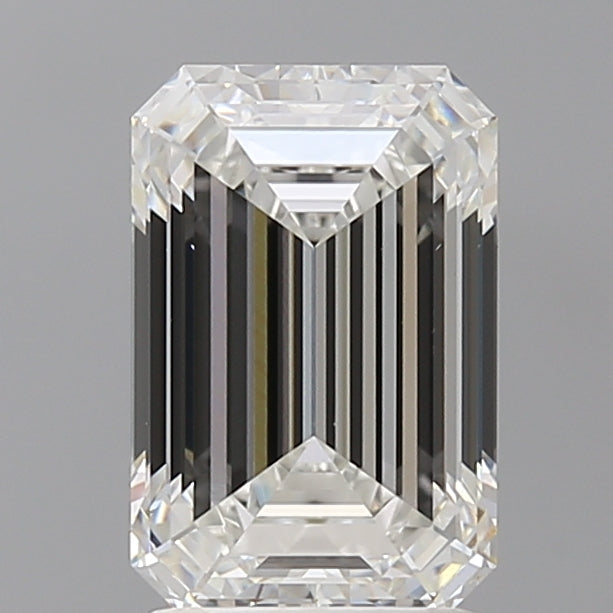 2.60 Carat Emerald Shaped, Ideal Cut, F Color, VS1 Clarity, IGI Certified Lab Grown Diamond