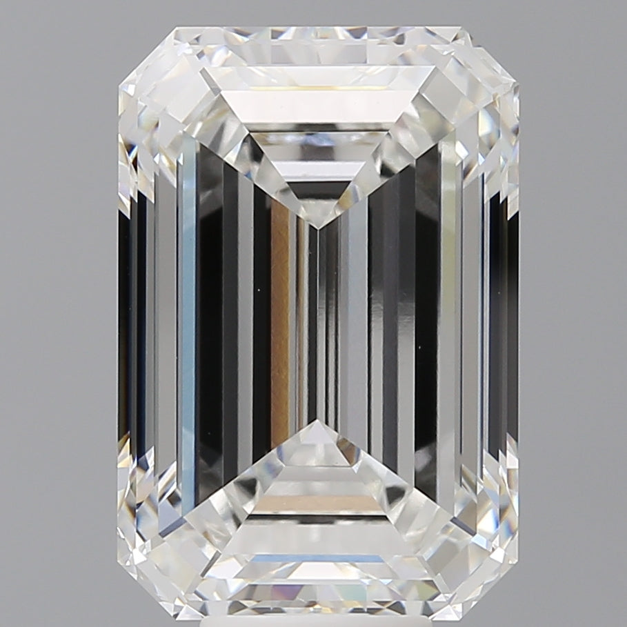 10.59 Carat Emerald Shaped, Ideal Cut, F Color, VVS2 Clarity, IGI Certified Lab Grown Diamond