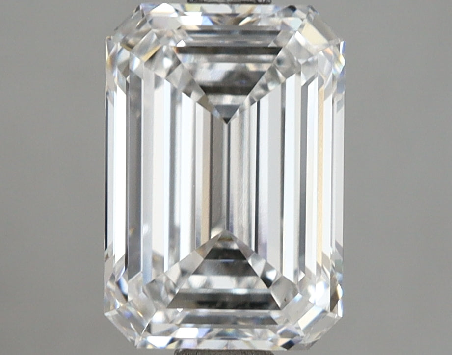 2.60 Carat Emerald Shaped, Ideal Cut, D Color, VVS1 Clarity, IGI Certified Lab Grown Diamond