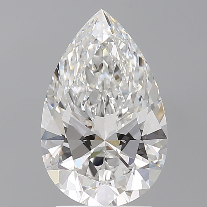 2.58 Carat Pear Shaped, Ideal Cut, D Color, VS1 Clarity, IGI Certified Lab Grown Diamond