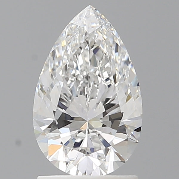 1.58 Carat Pear Shaped, Ideal Cut, E Color, VVS2 Clarity, IGI Certified Lab Grown Diamond
