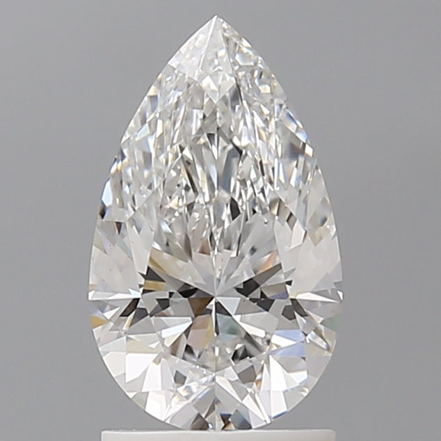 1.59 Carat Pear Shaped, Ideal Cut, E Color, VVS2 Clarity, IGI Certified Lab Grown Diamond