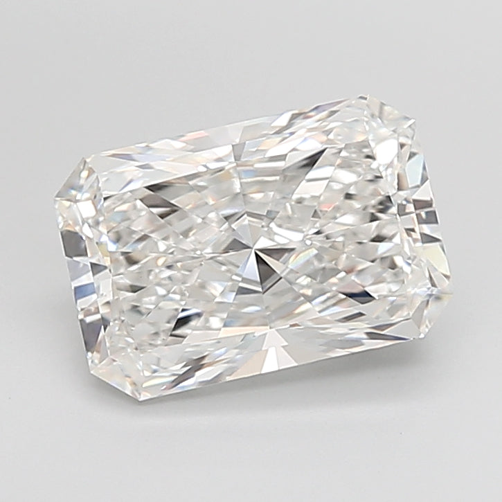 4.02 Carat Radiant Shaped, Ideal Cut, F Color, VVS2 Clarity, IGI Certified Lab Grown Diamond