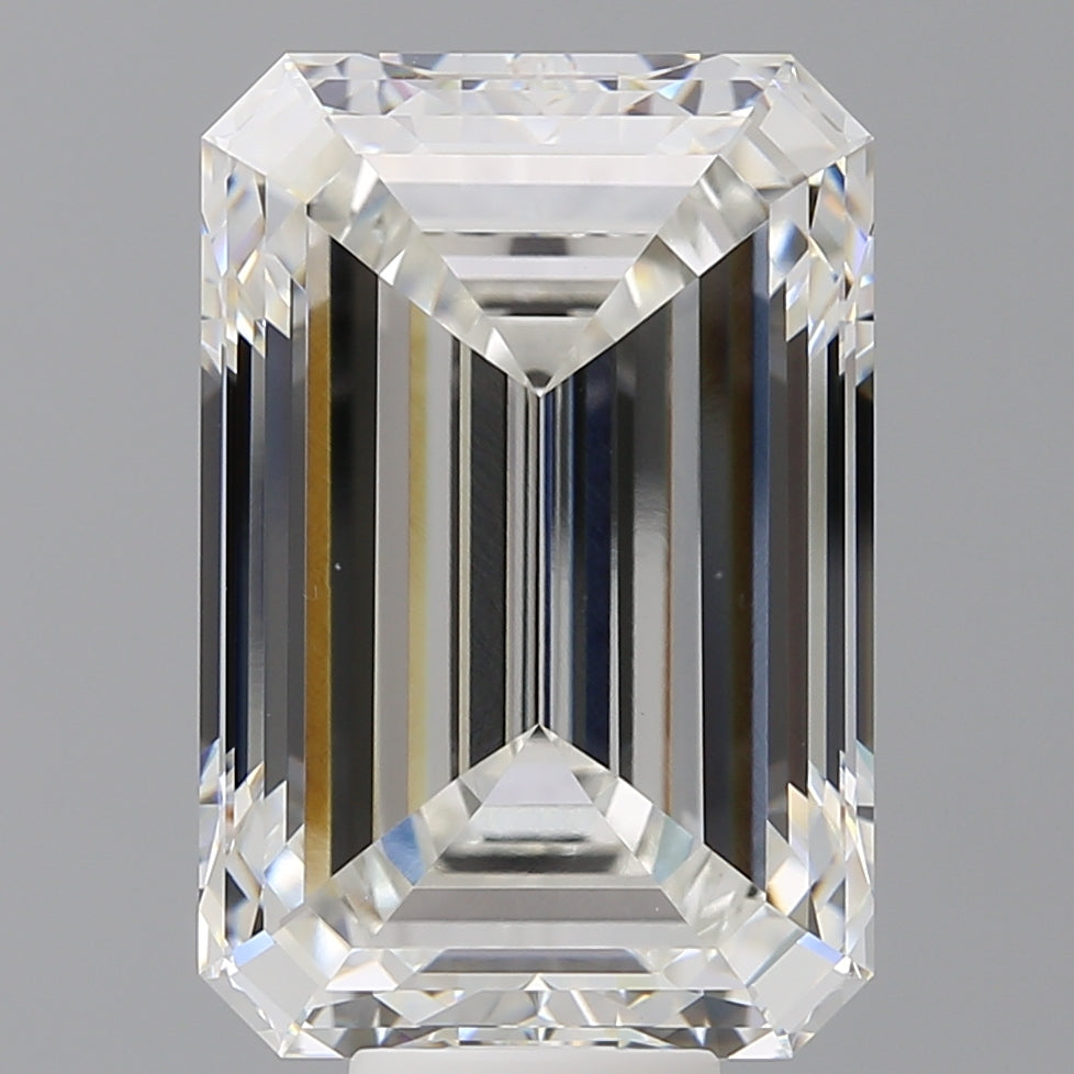 12.57 Carat Emerald Shaped, Ideal Cut, F Color, VVS2 Clarity, IGI Certified Lab Grown Diamond
