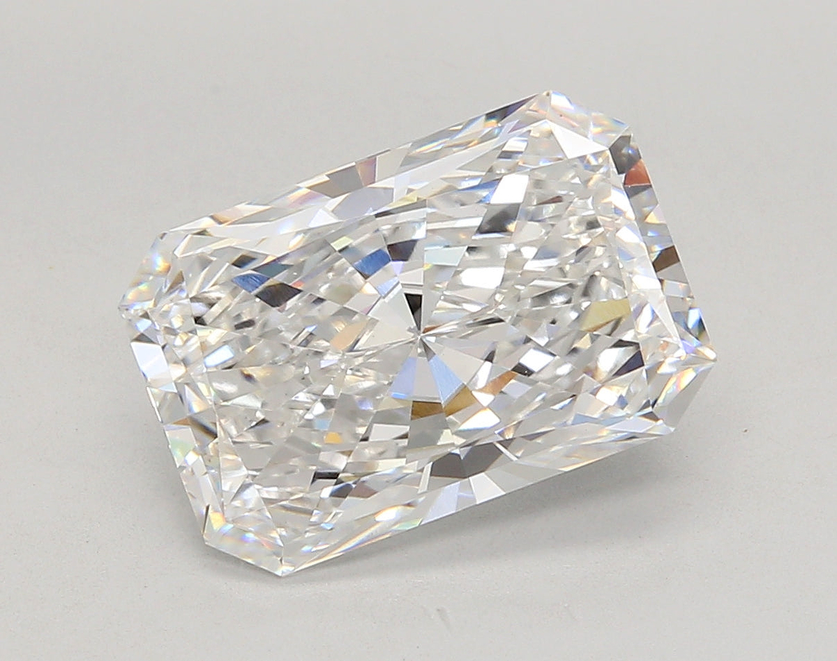 5.51 Carat Radiant Shaped, Excellent Cut, D Color, VS1 Clarity, IGI Certified Lab Grown Diamond