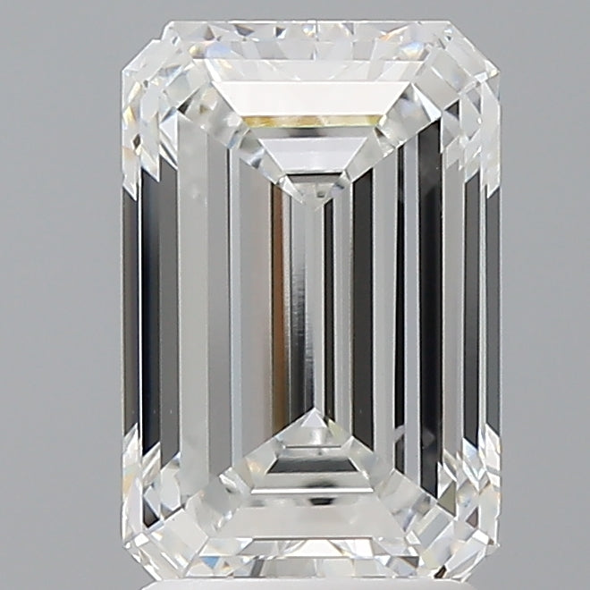 2.54 Carat Emerald Shaped, Ideal Cut, F Color, VS1 Clarity, IGI Certified Lab Grown Diamond